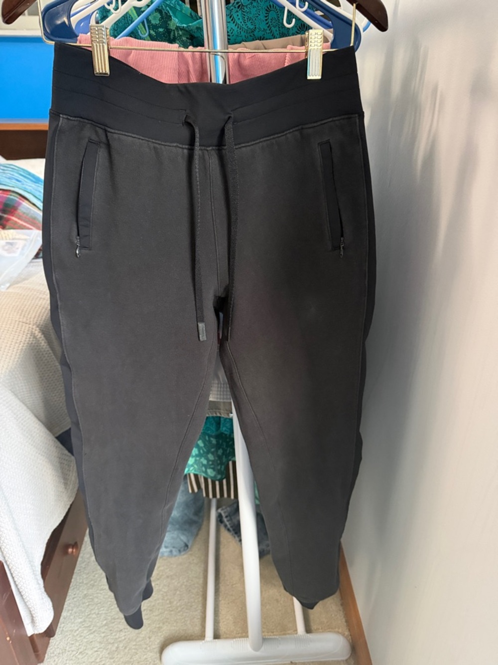 Women's Black Drawstring Jogger Pants - casual tapered fit
